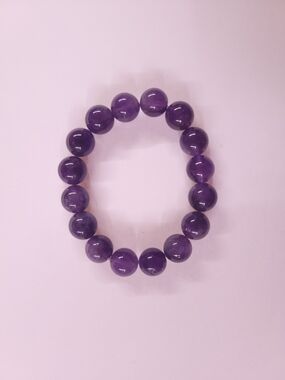 Amethyst Beaded Stretch Bracelet